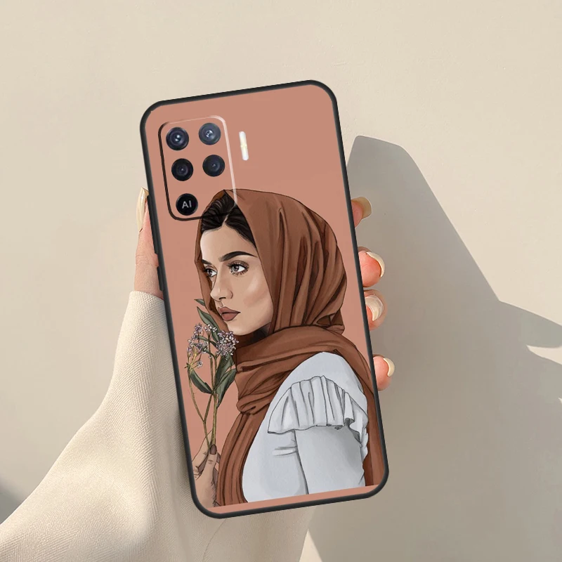 Musulmano Hijab Ragazza Caso Per Oppo A17 A57 A77 A60 A80 A40 A18 A38 A58 A78 A98 A96 A76 A16 A94 A74 A54 A15 A5 Pro