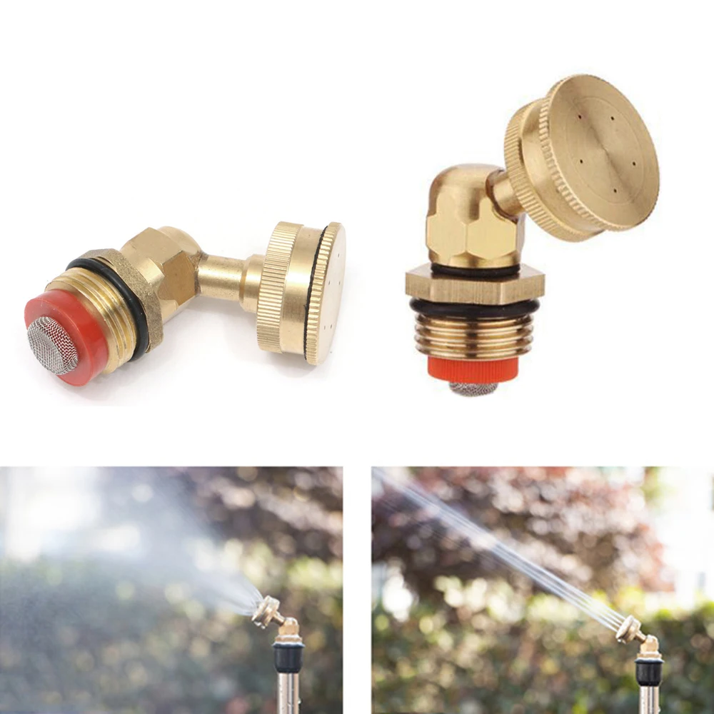 1pc/ 2pcs Brass Misting Nozzle, 5-Hole Adjustable Sprayer Nozzles, High Pressure Spray Jet To Mist, Used for Orchard Garden