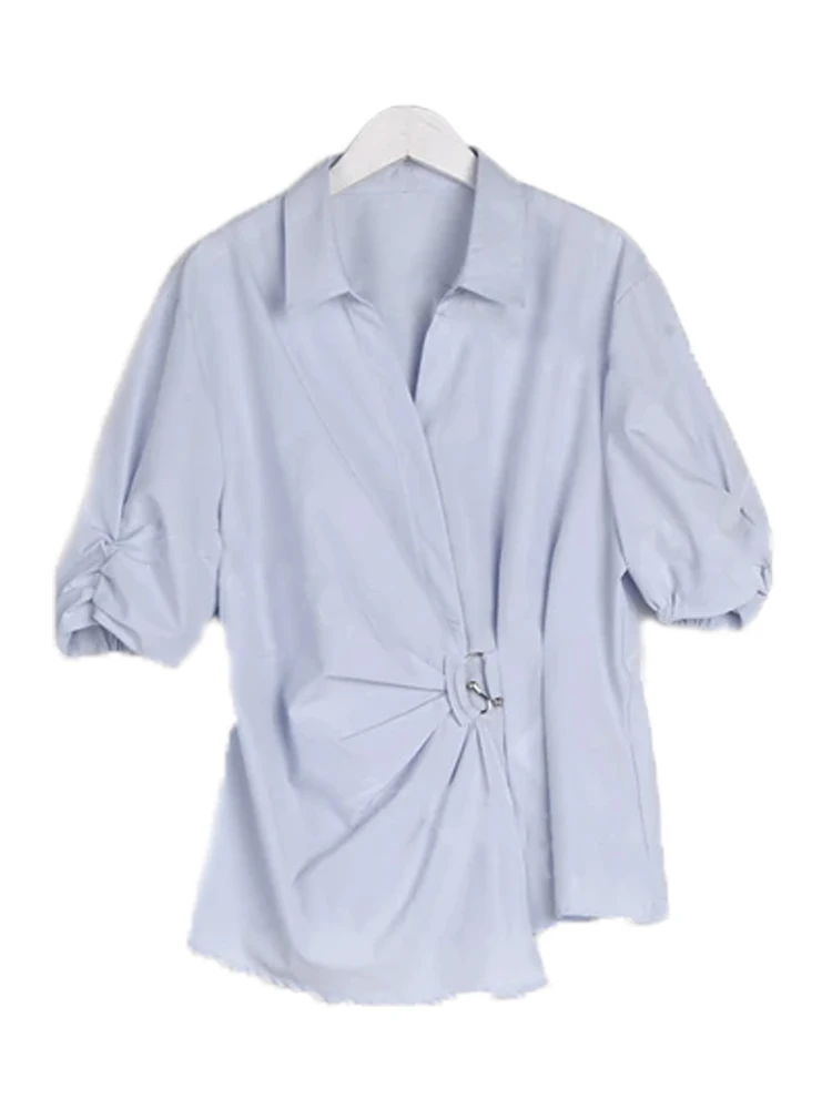 

Design Sensation Pure Color Waist-Cinching irt ort Sve Женский удобный, приятный для кожи, модный корейский Sle Comm...