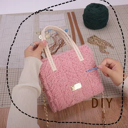 DIY Knitting Crochet Bags Kit Hand-Knit Woven Bag Making Tool Cross Stitch Mesh Plastic Canvas Sheets Set Handmade Bag