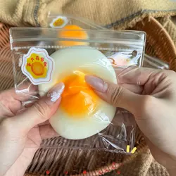 Simulated Poached Egg Squeeze Toy Slow Rebound Fidget Toys Simulated food TPR Stress Relief Squishy Toy Sensory Toys