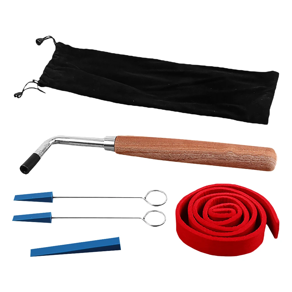 

Piano Tuning Tool Kit L Shaped Wrench Mute Hammer Strip Temperament Tools Musician Accessories DIY Repair Save Money