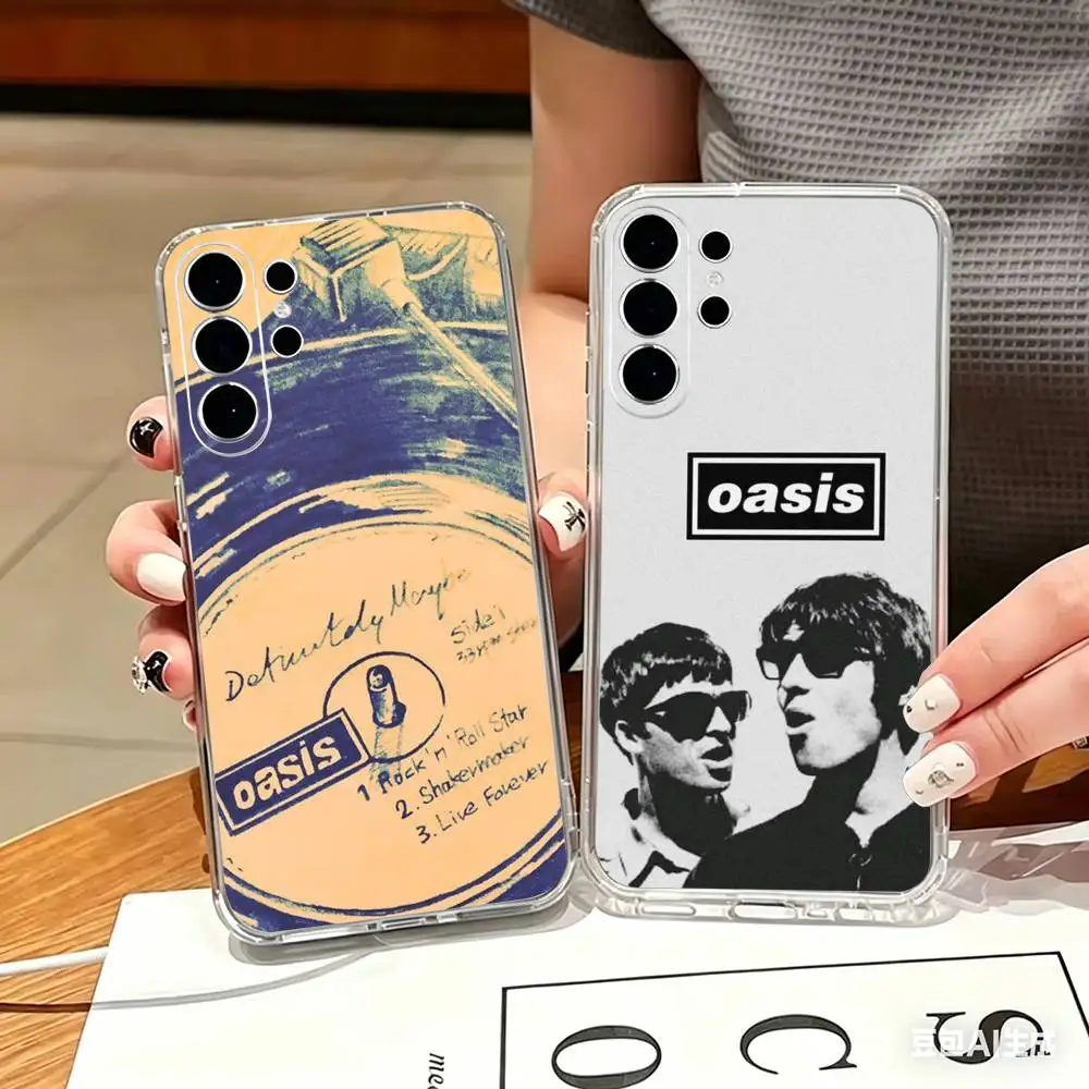 Music O-Oasis Band  Transparent phone Case For Samsung S25,24,21,22,21,20,10,S9Ultra,Plus,Fe,Lite
