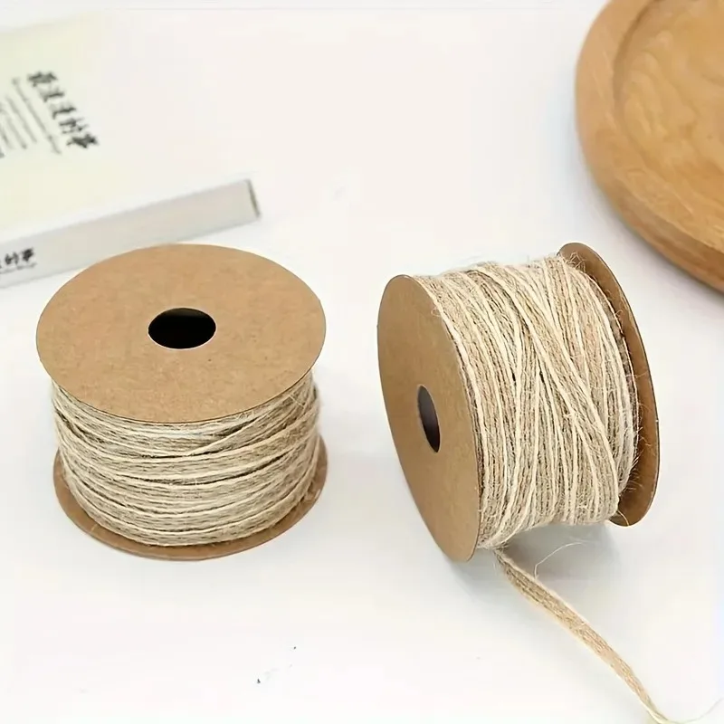 10M/Roll Natural Retro Jute Coarse Linen Fabric With Mixed Ribbons Lace Wedding Party Decoration DIY Craft Gift Packaging Ribbon