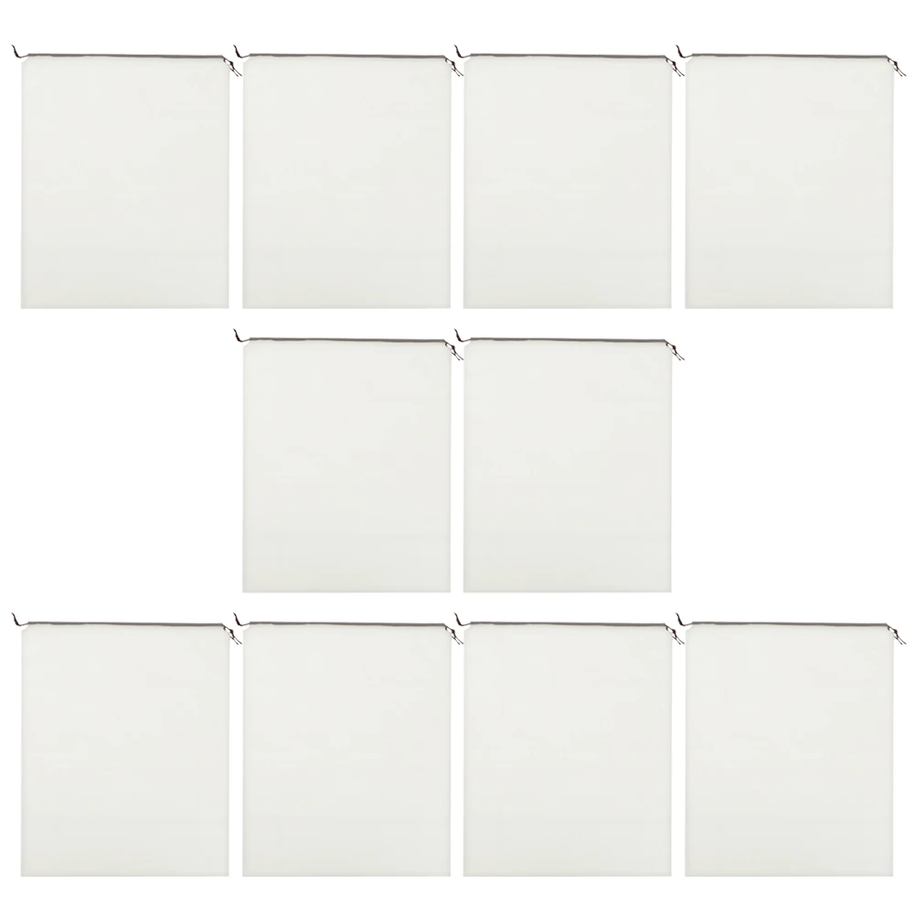 

10 Pcs Clear Dustproof Storage Bags 30x40cm Transparent Drawstring Shoe Bags Travel Toiletry Pouch Foldable Reusable Packing Bag