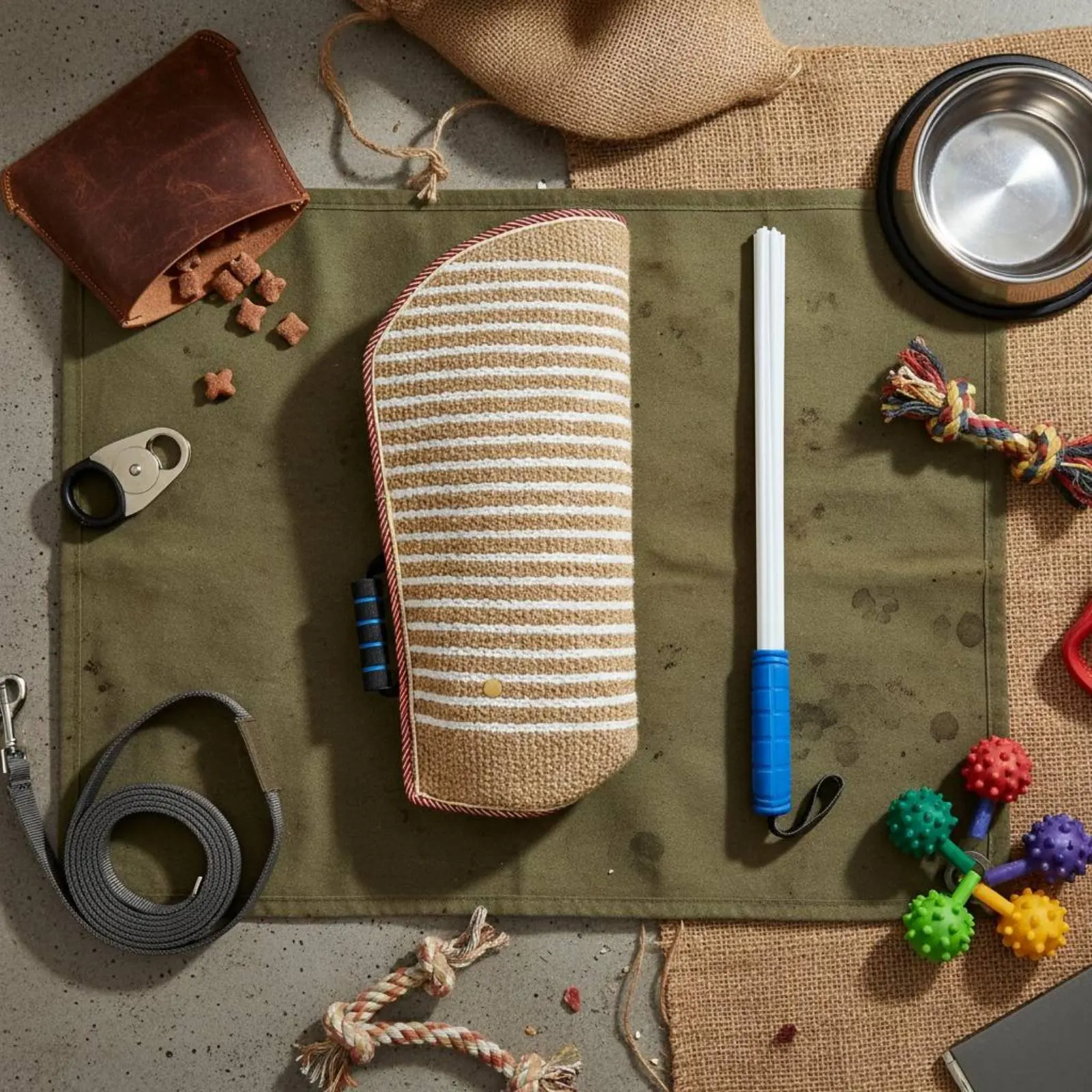 Dog Bite Sleeve Wear Resistant Training Bite Sleeve Dog Training Arm Abrasion Proof Left and Right Hand Use for Beginners