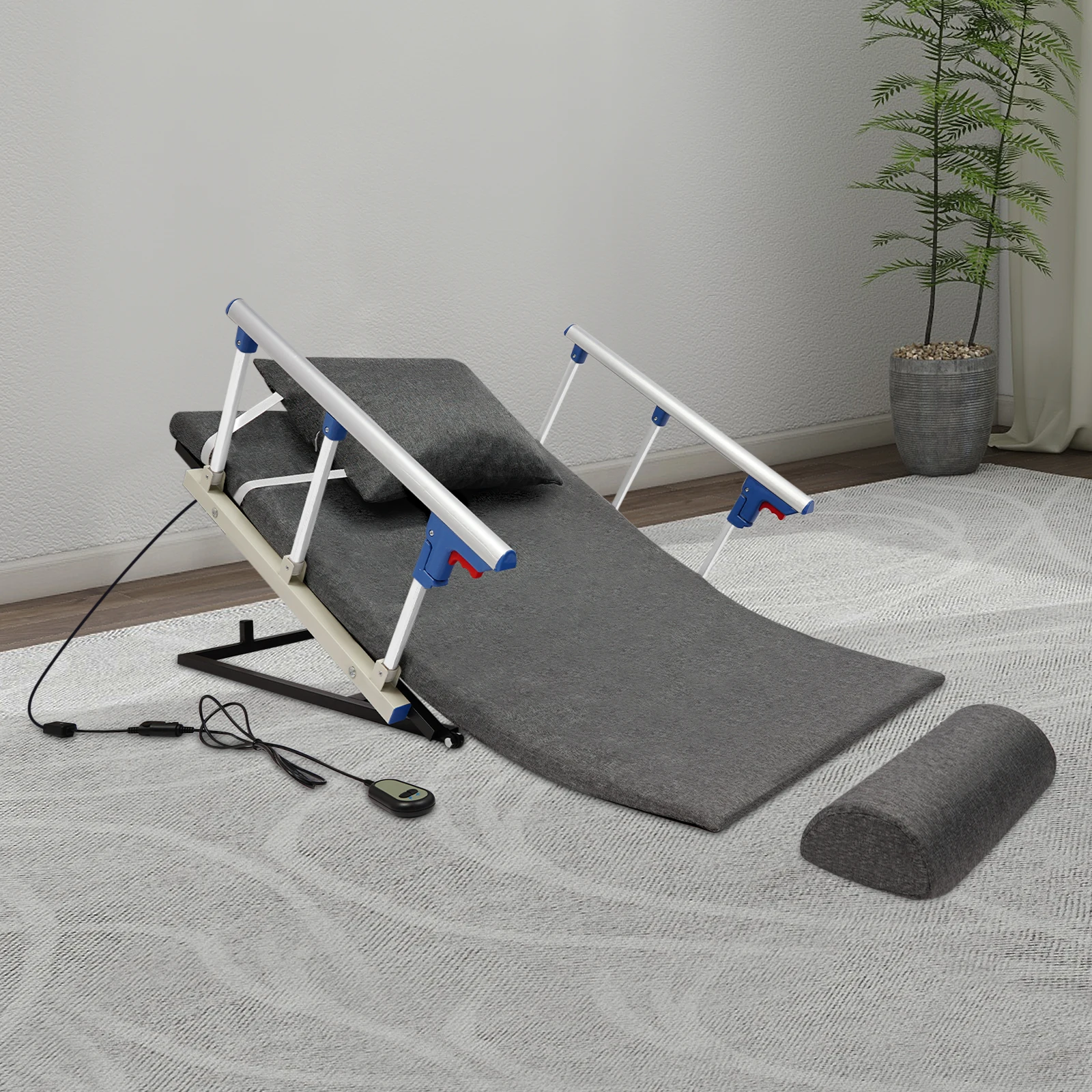 Elektrische Hebe-Bett-Rückenlehne Grau Verstellbare Elektrische Bett-Rückenstütze, Elektrische Hilfs-Rückenlehne mit Kabelgebundener Fernbedienung – Detail 8