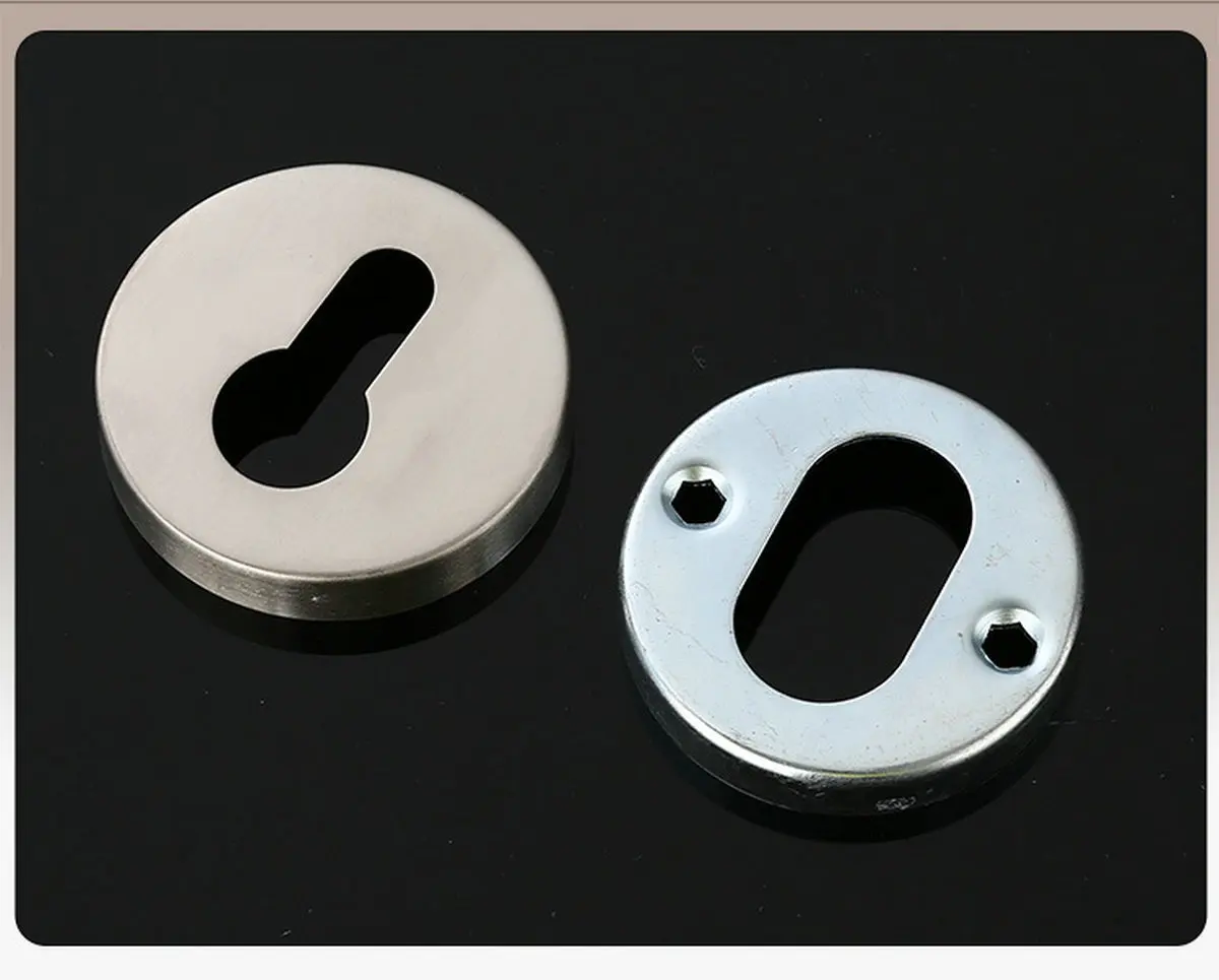 1 Pair Stainless Steel  Euro Profile Cylinder Escutcheon Handle Rosette Acero Inoxidable Bocallave Cerradura Puerta Roseta