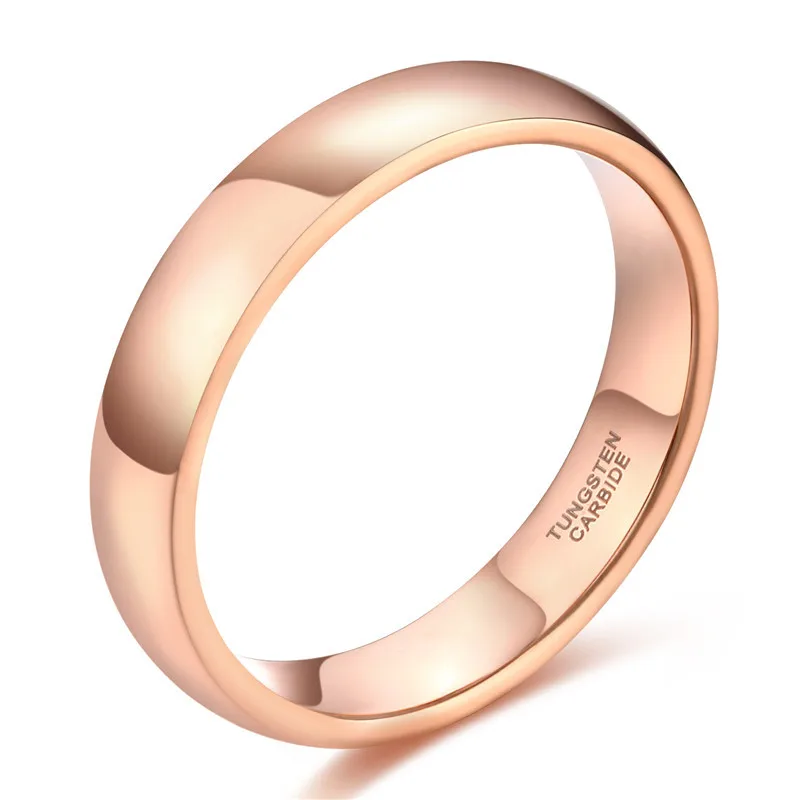Somen 2/4/6mm Vintage Rose Gold Color Tungsten Carbide Wedding Ring For Women Solid Lover Engagement Rings Anel Fashion Jewelry