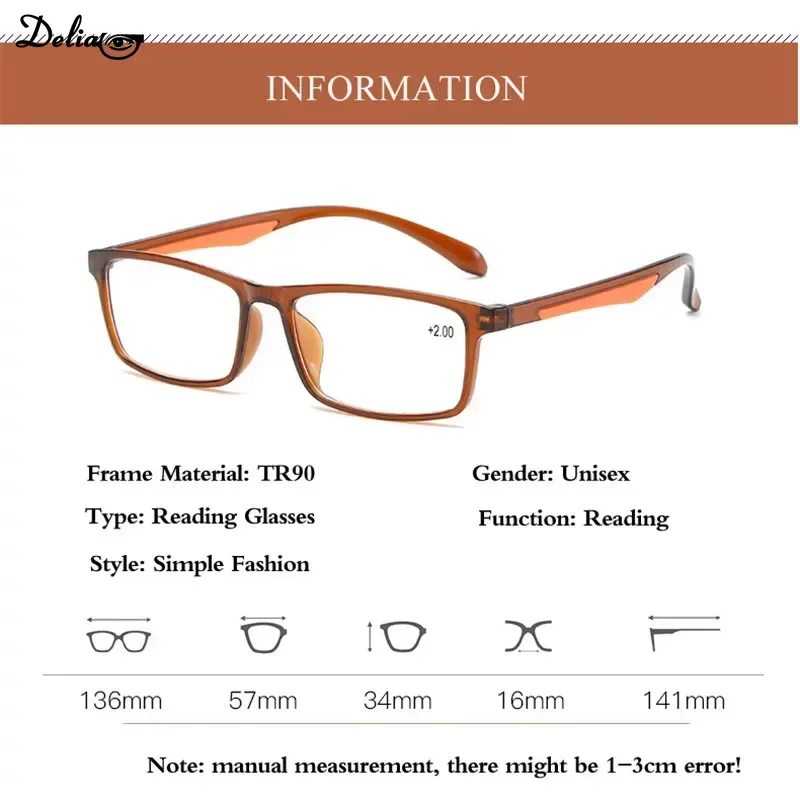 TR90 Ultralight Women Men Reading Glasses Retro Clear Lens Presbyopic Glasses Female Male Reader Eyewear +1.5 2.0 3.0 4.0