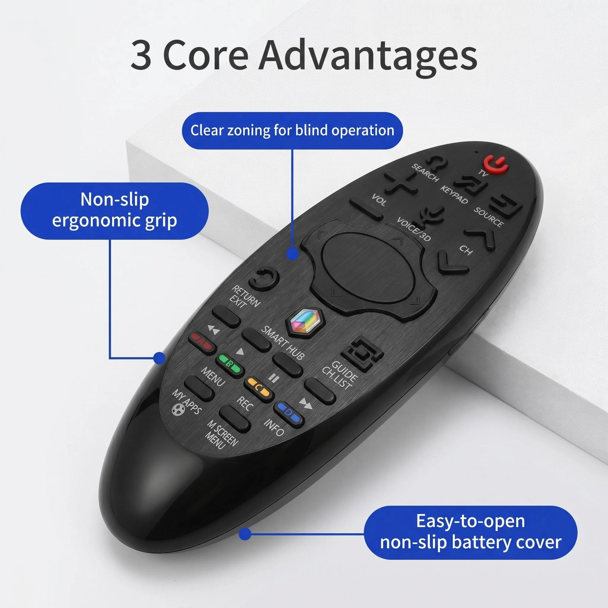 Pilot FAZV do telewizora Samsung BN59-01182B BN59-01182G UE48H8000 LED Smart TV (bez funkcji głosowej) — zdjęcie produktu 4