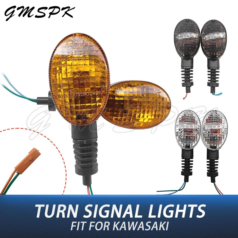 

Fit for KAWASAKI NINJA 250 EX250 2008-2012 KLX250SF 2009-2020 Motorcycle Turn Signal Indicators Light Blinker Lamp Lens