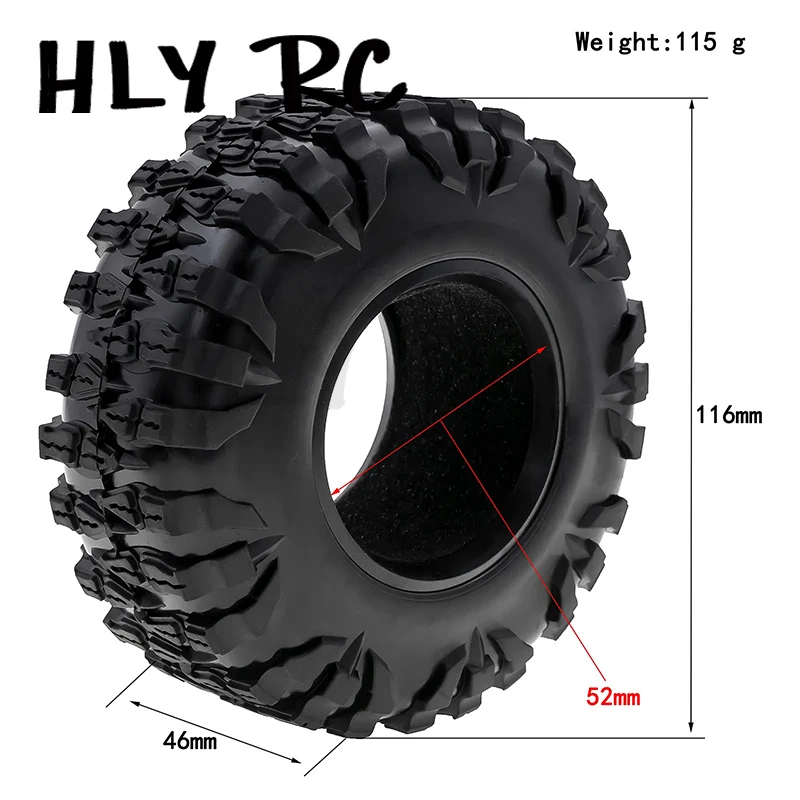 

Резиновые шины 2,2 120*46 мм для 1:10 RC Rock Crawler Axial SCX10 SCX10 II 90046 90047 TRX-4 TRX4