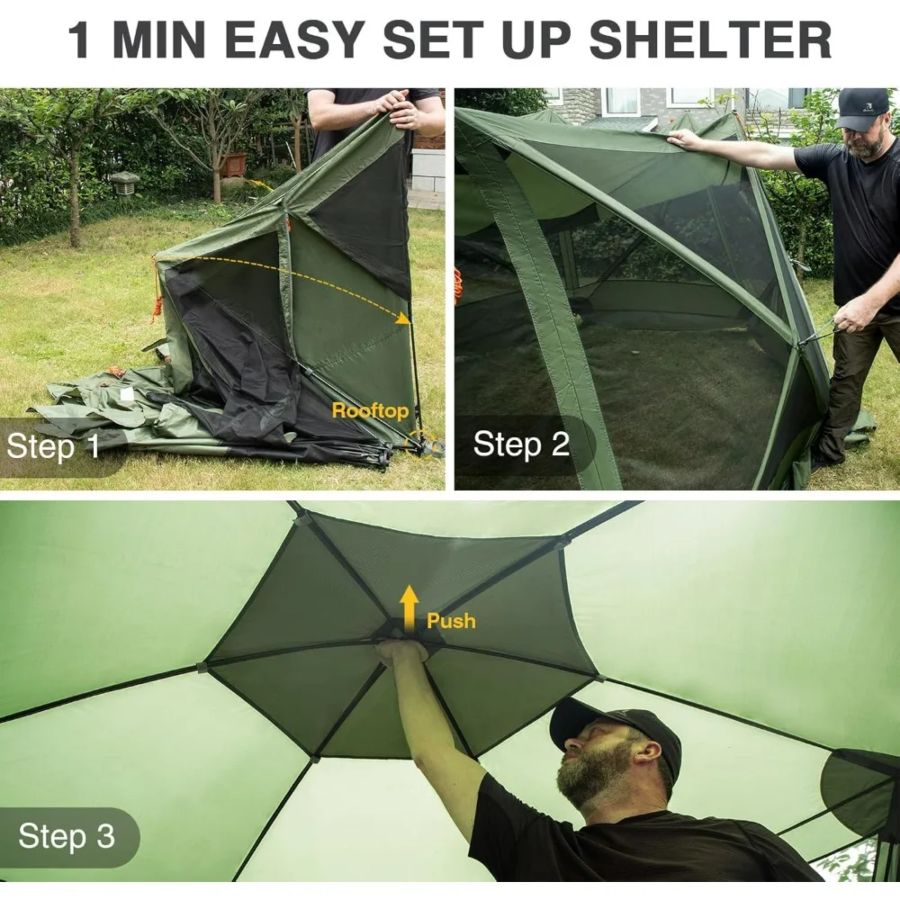 Pop Up Screen House Tent for Camping , Instant Screened Gazebo Canopy , Portable Shelter Enclosure for Outdoor, Backyard