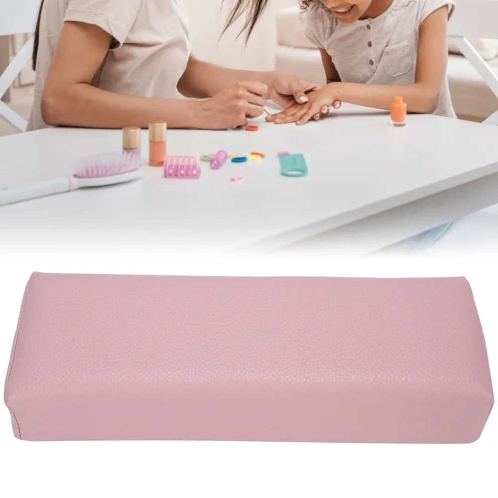 PU Leather Nail Art Hand Pillow Waterproof Soft Nail Arm Rest Cushion Rectangular Manicure Cushion Holder