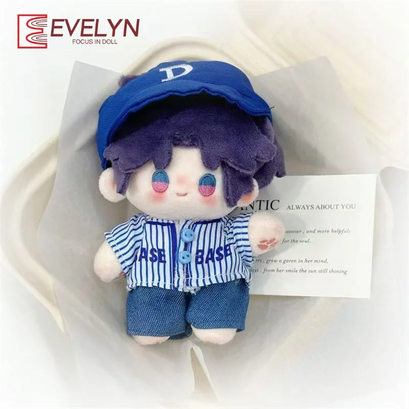 Evelyn 10CM Plüsch Puppe Kleidung Mode Tops Baseball Uniform Für Liebe und Deepspace Idol Gefüllte Puppen Spielzeug Kleidung Zubehör