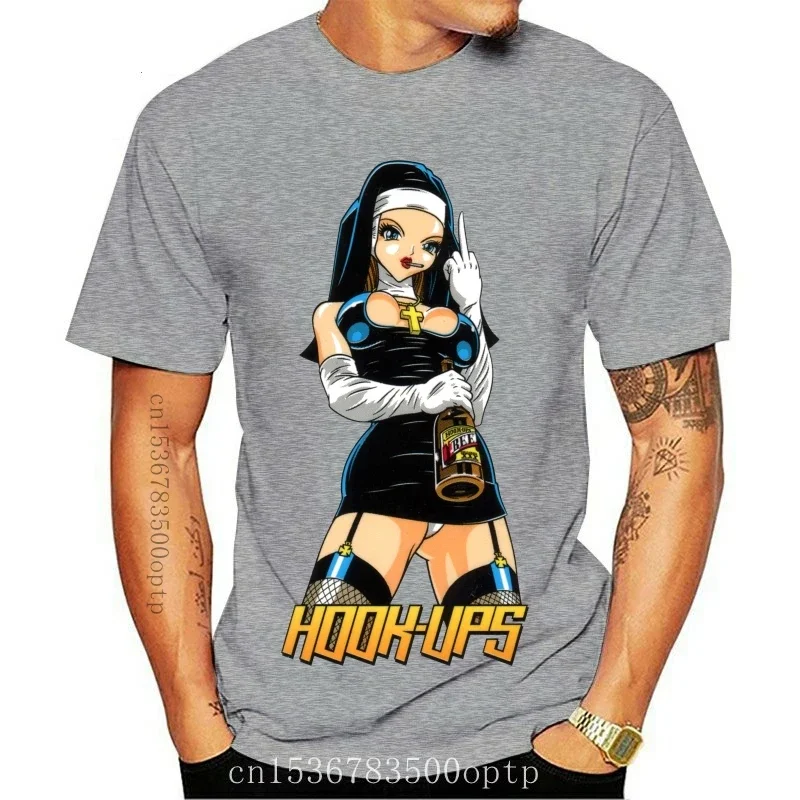 تي شيرت بخطافات للرجال ، قميص مثير للراهبة ، S M L XL 2XL ، تي شيرت جديد ، ، مقاس الولايات المتحدة الأمريكية