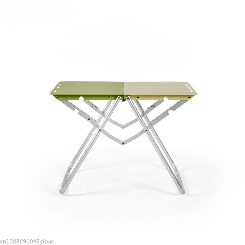 Mesa plegable portátil para exteriores, mesas ultraligeras de aleación de aluminio para acampar en el hogar, con rodamiento de escritorio de aluminio esmerilado de 150 libras