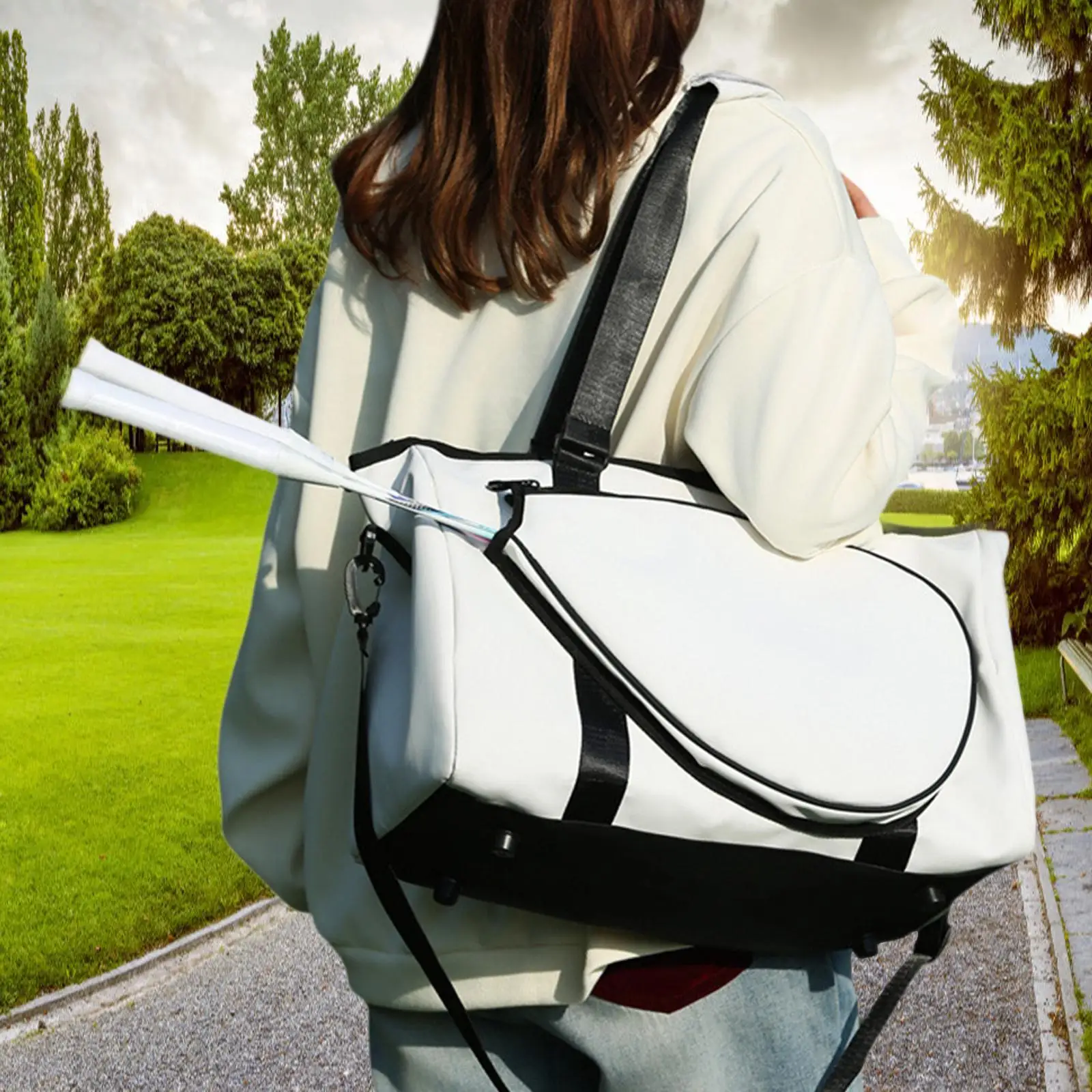 

Сумка для ракеток для бадминтона, профессиональный чехол для ракеток, уличная сумка с плечевым ремнем, универсальная сумка через плечо, сумка-тоут для ракеток