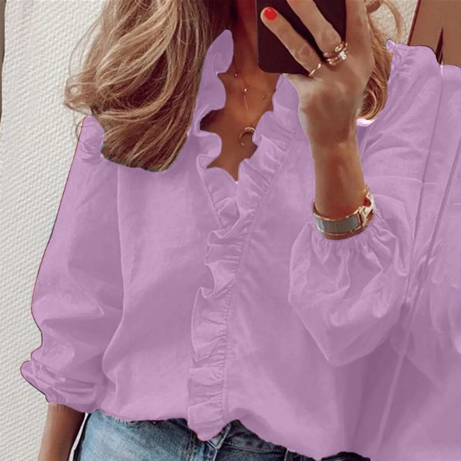 Vintage Solid Casual Loose Blouses For Women Fashion 2024 Autumn Women's Oversized Shirts And Blouses Elegant Youth Female Tops