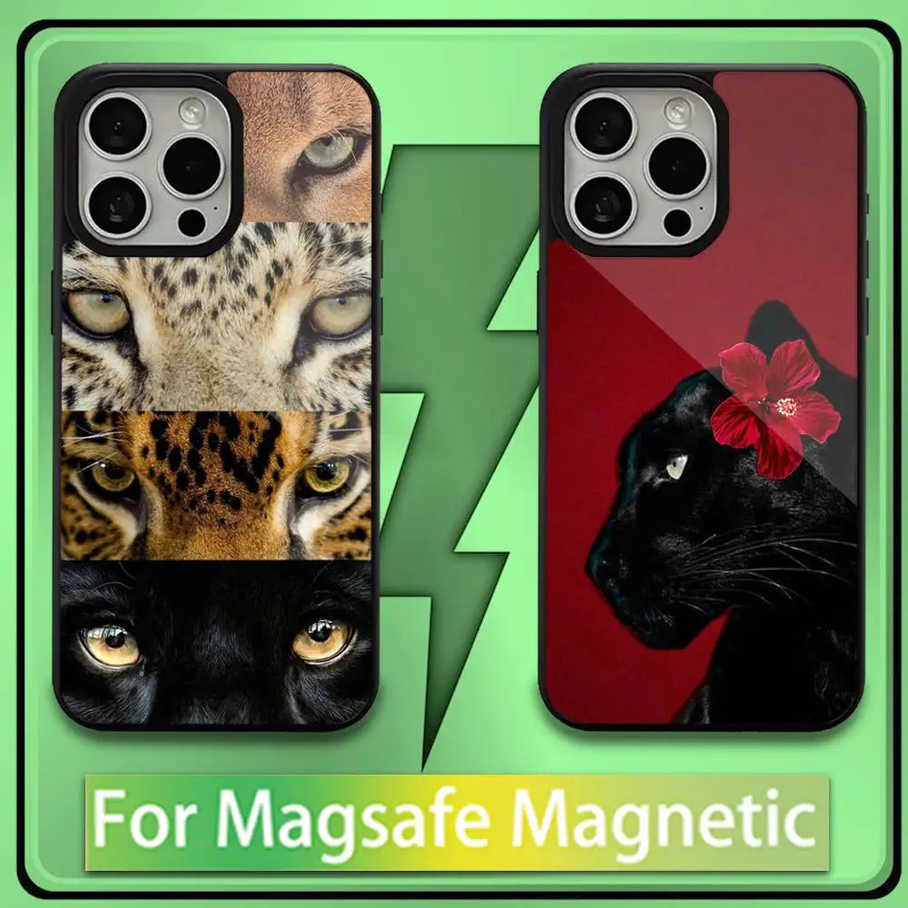 

Luxury fashion leopard print Phone Case For iPhone 16,15,14,13,12,11,Plus,Pro,Max,Mini Soft Magesafe Magnetic Wireless Charge