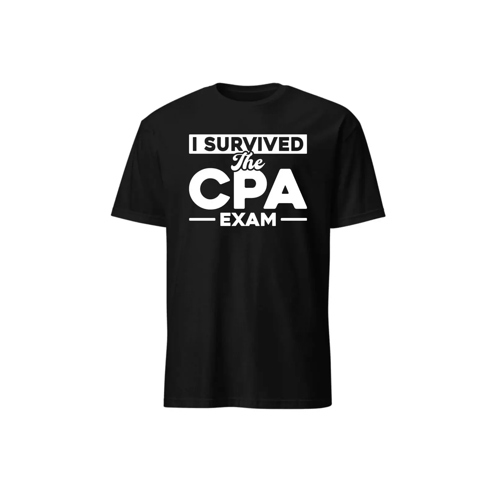I Survived The CPA Exam T Shirt Funny  vintage Washed graphic Top For Everyday Wear Breathable Comfortable fashion streetwear