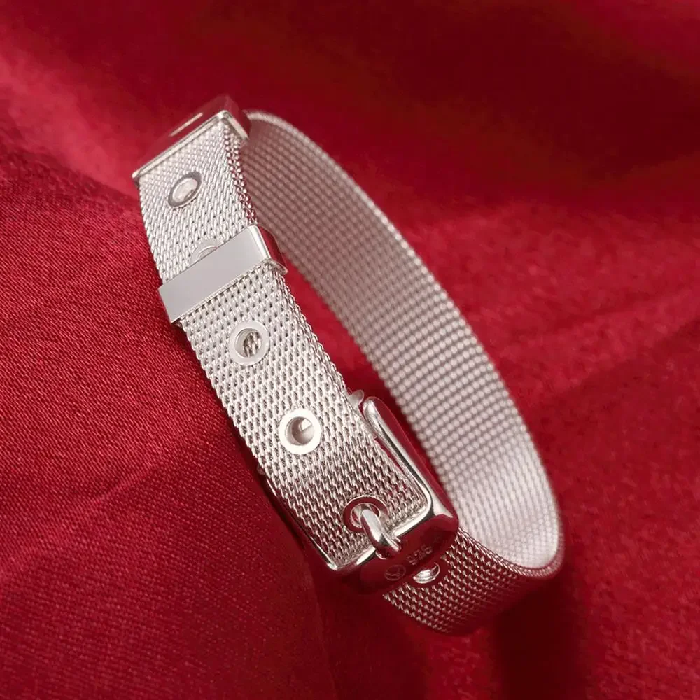 

Special offer fine noble Popular jewelry 925 sterling silver beautiful Watchband Bracelet for woman fashion Wedding party gifts