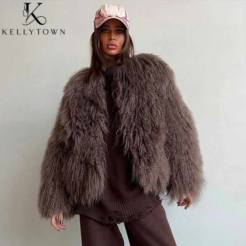 2026 Fashion Oversized Faux Fur Coat Fur Jacket Coat Women Solid Long Sleeve Thick Warm Winter Flurry Outerwear Tops Party Lady