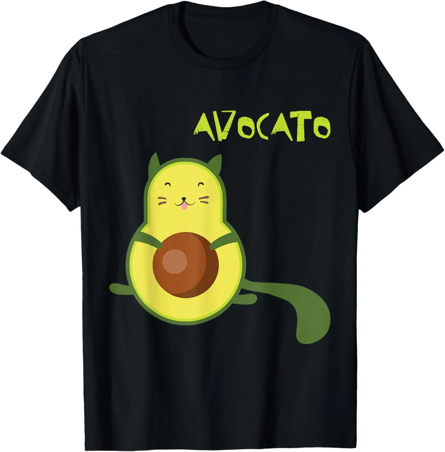 

Avocato Funny Cute Cat Avocado Gift For Vegan T-Shirt