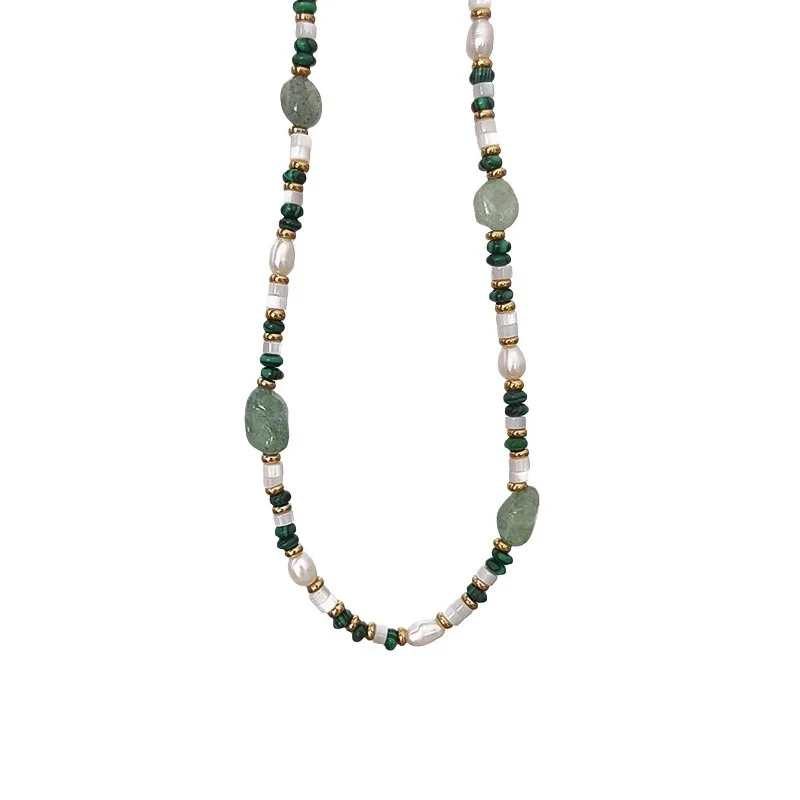 Neue Ankunft Trendy Natürliche Süßwasser Perle & Jade Stein 14K Gold Gefüllt Weibliche Schmuck-Set Für Frauen Halskette Armband geschenke – Detail 8
