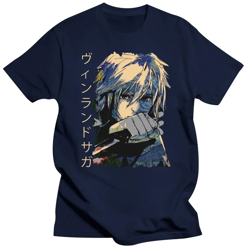 Casual Japanese Thorfinn Karlsefni Manga Anime Tee Tops Harajuku Retro Men's Vinland Saga T Shirt Short Sleeve Cotton T-Shirt X