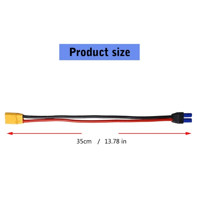 EC5 to XT90 Cable XT90 Male to EC5 Plugs for FPV Drones Battery Connection