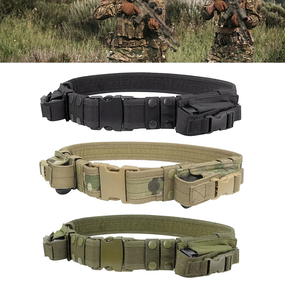 Hunting Equipment System Tactical Men Belt Waist Support Security Tactical Combat Duty Utility Belt with Magazine Pouches