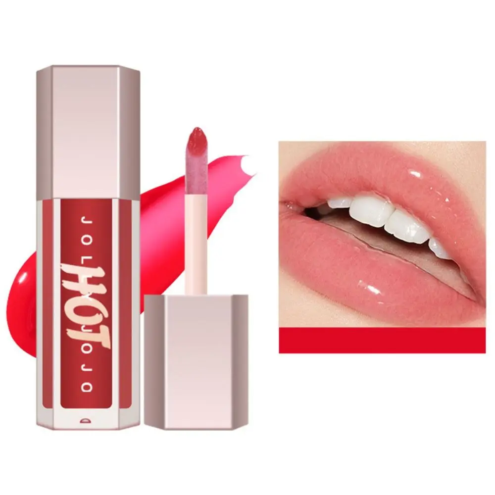 Brillo de labios transparente para mujer, espejo hidratante, resistente al agua, Reduce las líneas finas, hidratante