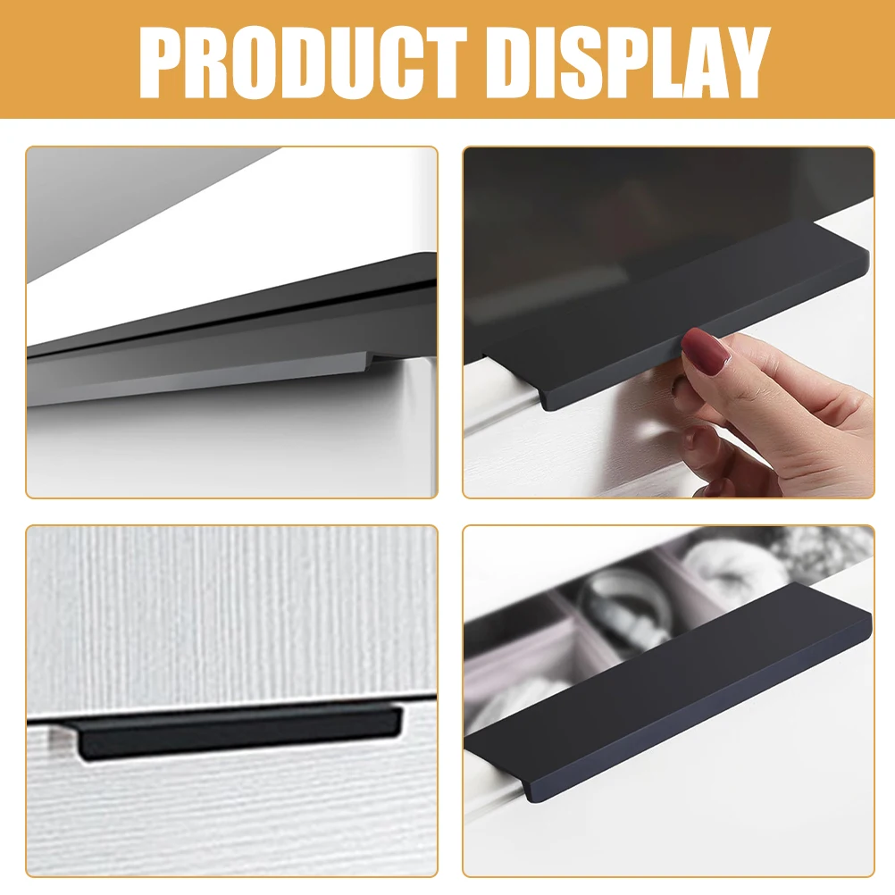 

4 Pcs Wardrobe Cabinet Handle Drawer Pulls Modern Metal Kitchen Door Handles for Cabinets