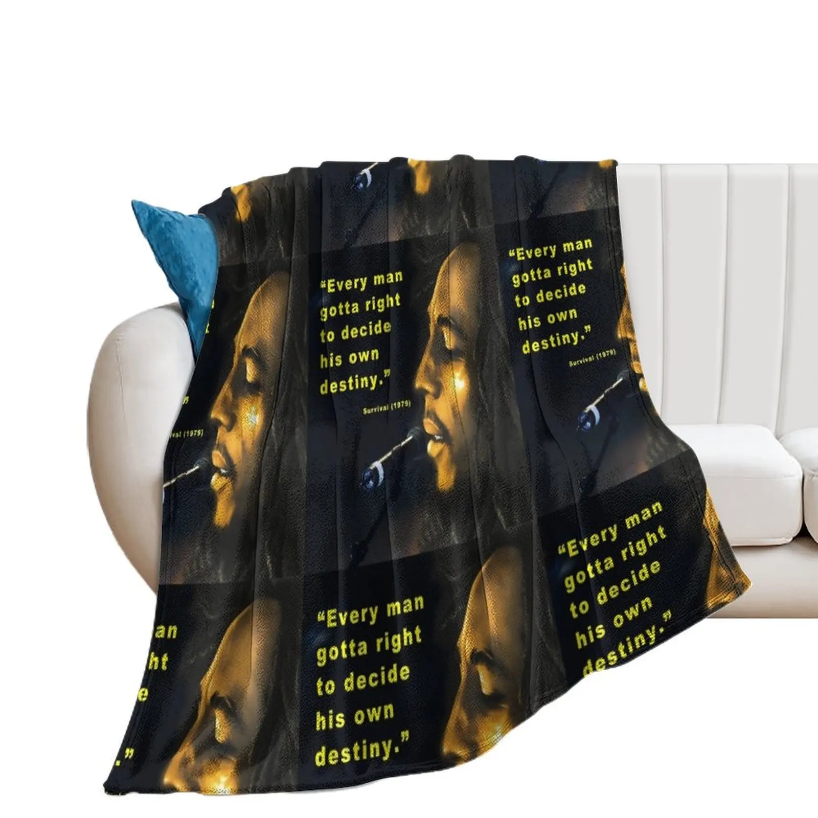 Conscious Bob Marley Vibes Throw Blanket sofa bed decorative Blankets