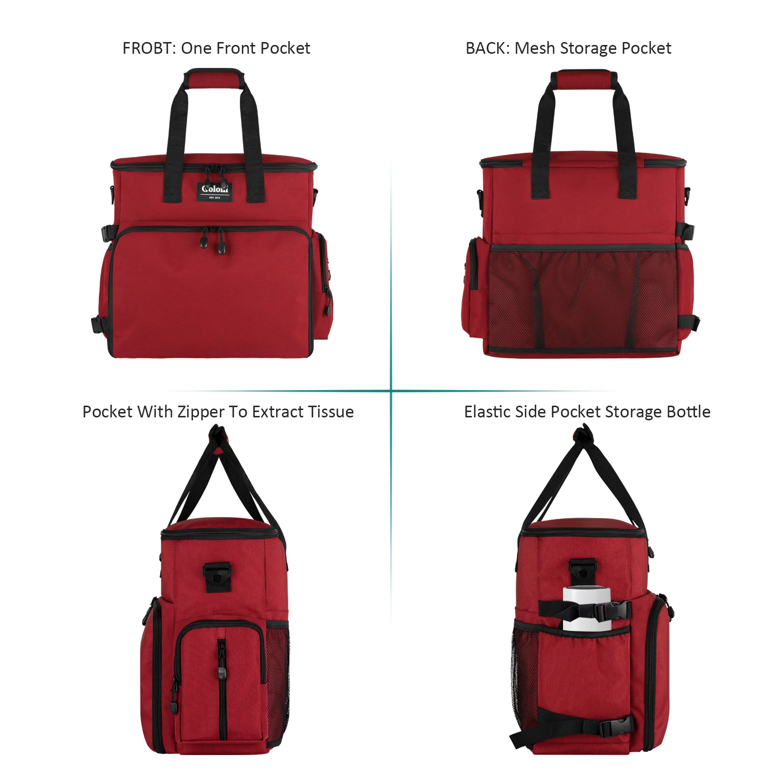 Airline Approved Dog Travel Bag Large Capacity for Pet Accessories, with 2 Collapsible Dog Bowls,2 Dog Food Container,1 P