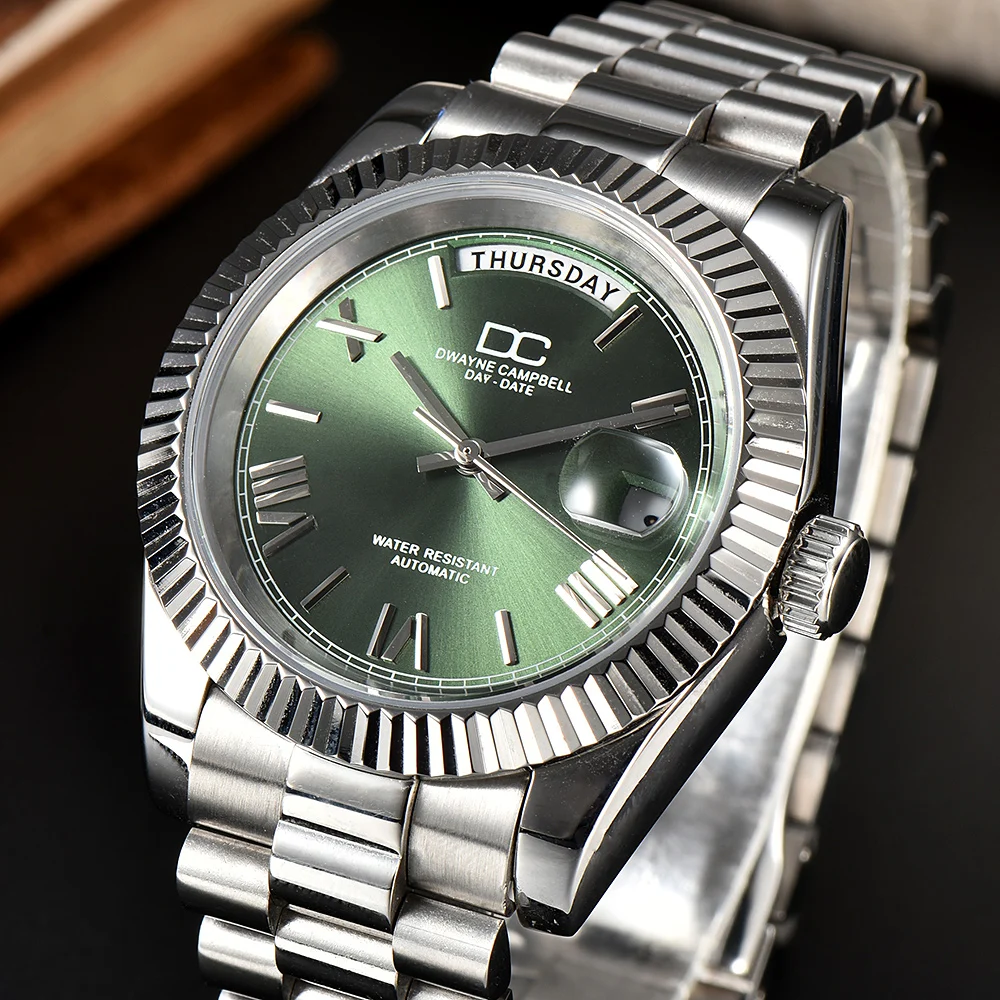 39mm Automatic luxury men\'s Watch M8285 Movement Sapphire Crystal Luminous stainless steel strap