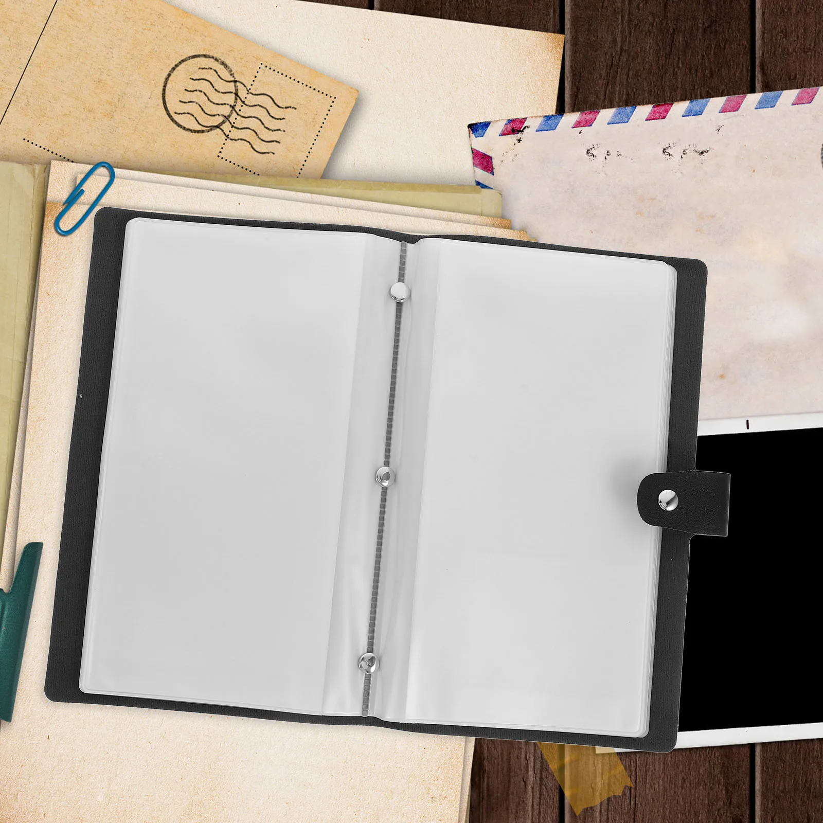 Livre de rangement de factures en Pu, Album de factures Portable étanche pour bureau, organisateur de fichiers d'affaires, porte-documents épais multifonction