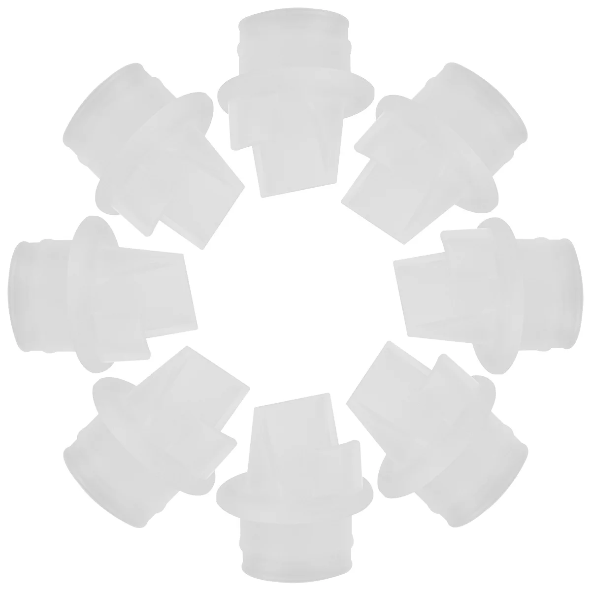 8 قطعة صمامات مضخة الثدي السيليكون تصميم تدفق الموازنة منقار البط لصمام السيليكون لمضخة الثدي الكهربائية اليدوية