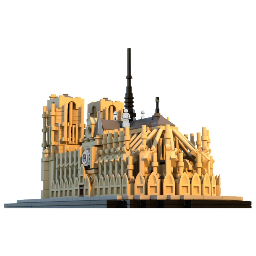 Gobricks MOC 1:800 Notre-Dame de Paris Church Building Blocks Model Piazza San Marco Salute Architecture Bricks Toy Kids Gift