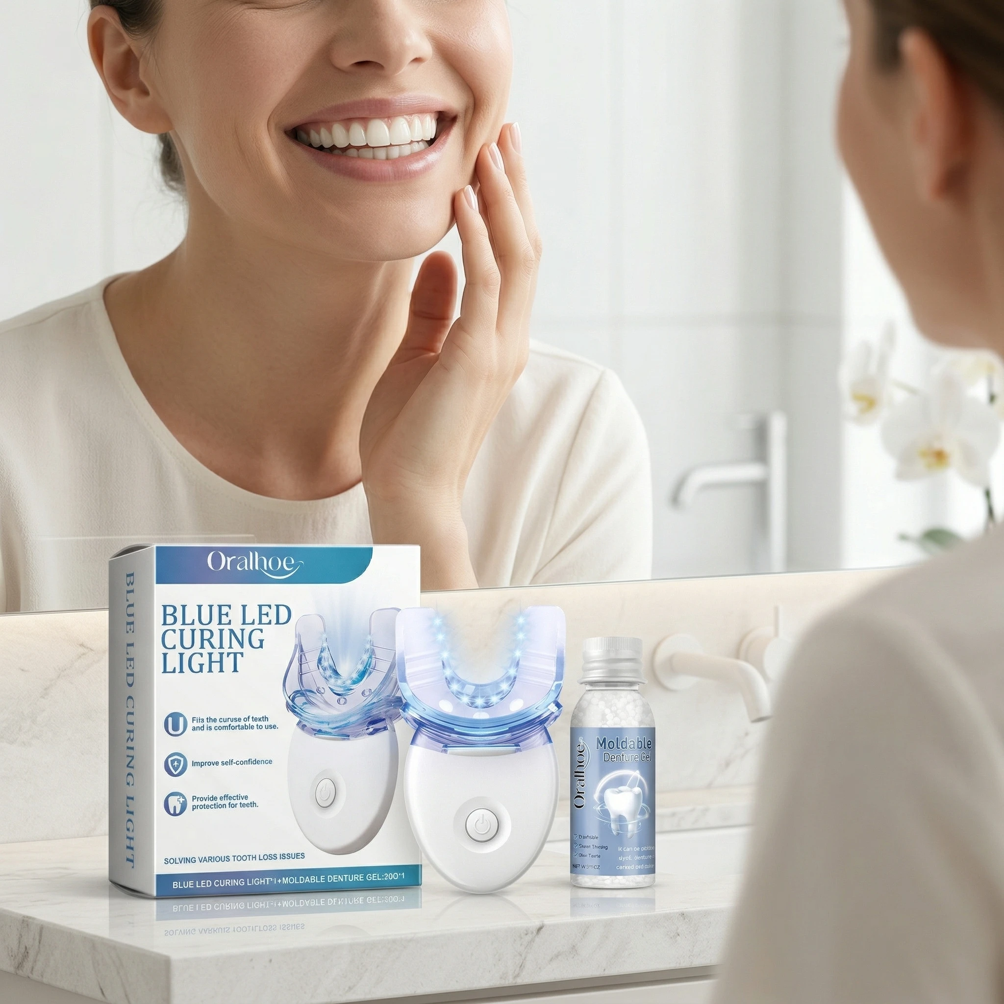 Kit de Cuidados Dentários Oral - Teeth Whitening Uv Light avaliação e preço