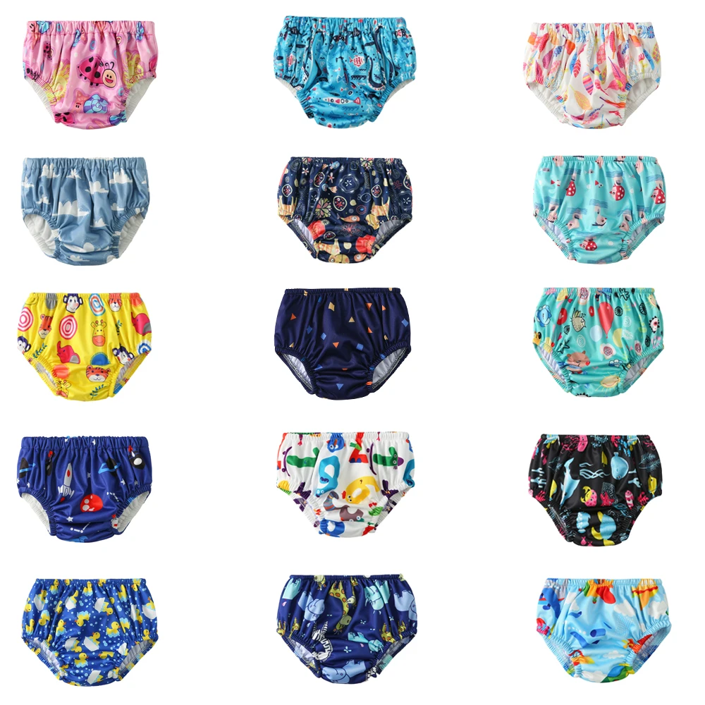 Babyland Waterproof Swim Diaper for Kids, Fraldas de pano, roupa de banho, calça de piscina, férias, apto para bebê, 3 tamanhos, 1pc