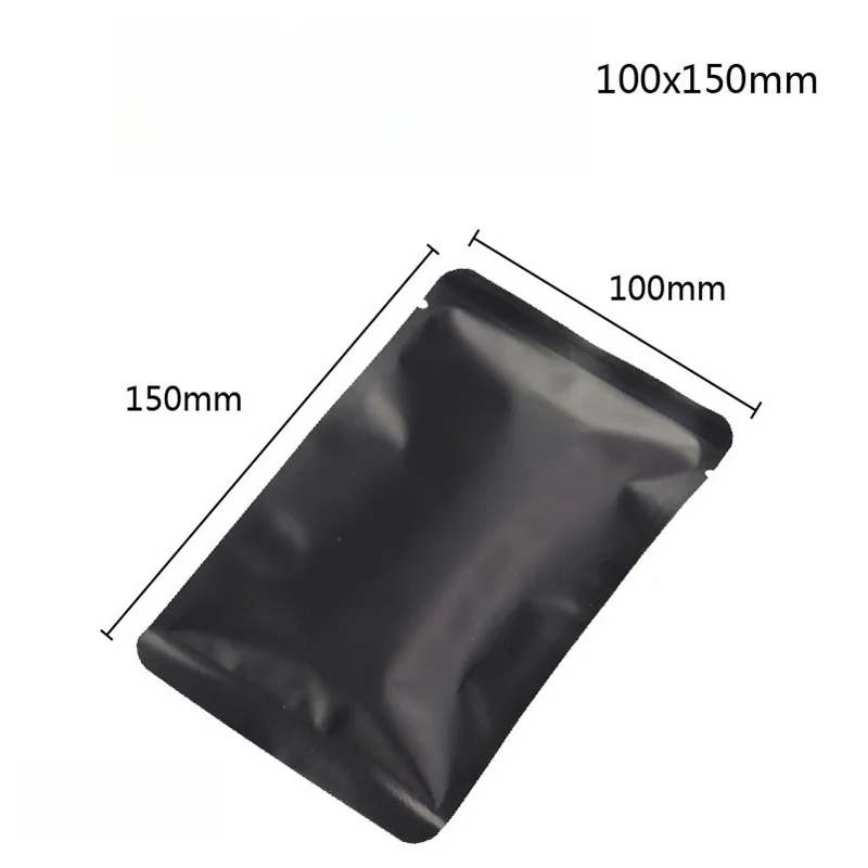 StoBag 100 Buah Tas Kemasan Aluminium Foil Warna Plastik Buka Atas Penyegelan Panas untuk Kantong Penyimpanan Masker Bubuk Teh dan Kopi Portabel