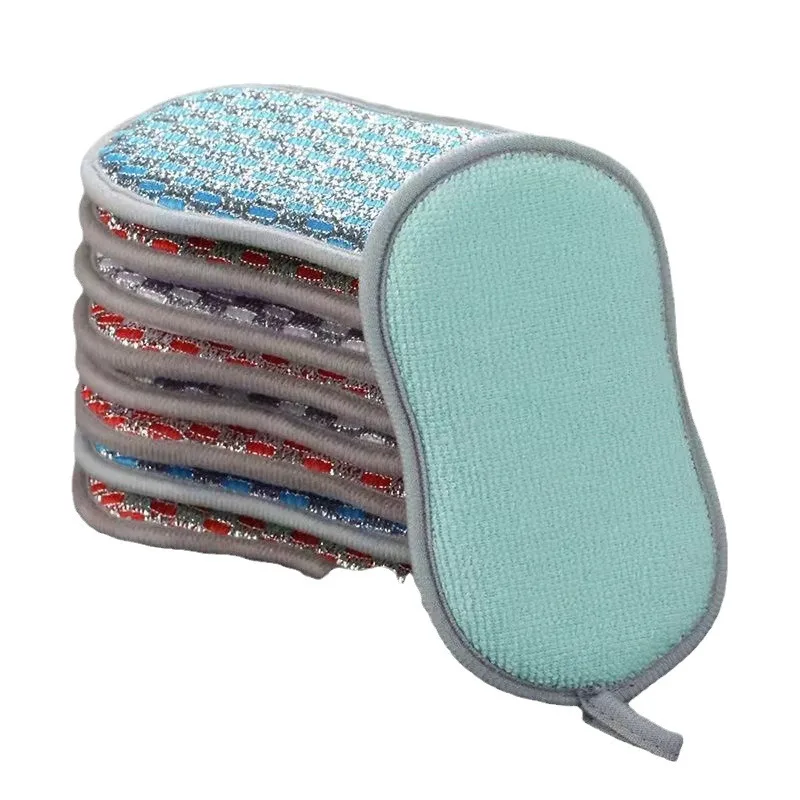 Dishwashing Sponge Dishwashing Cloth Kitchen Cleaning Brush Pot Brush Wipe Double-sided Magic Wipe Wholesale Cleaning Tools
