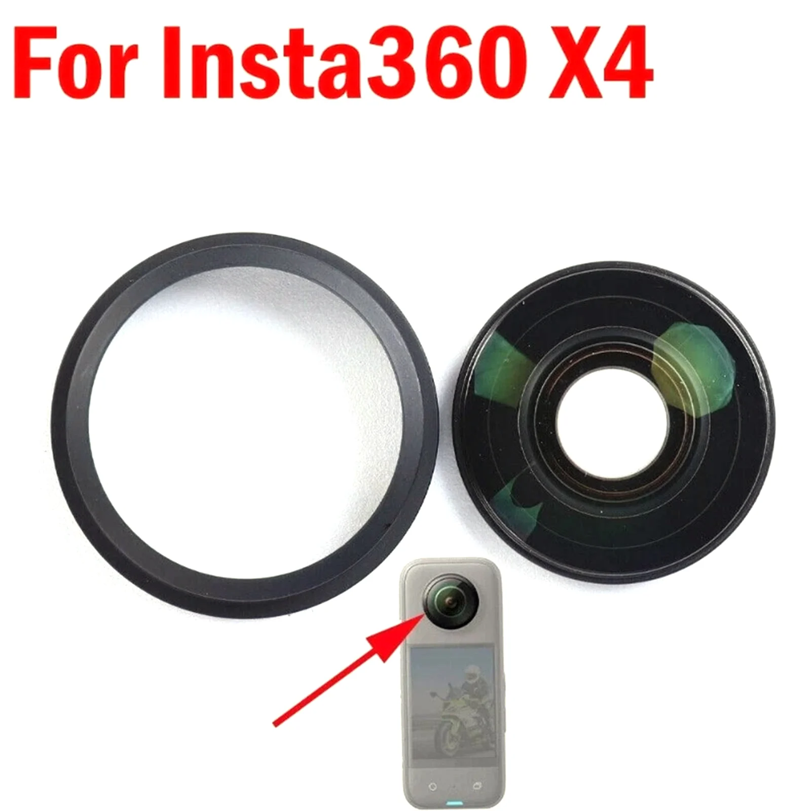Lens Glass For Insta360 One X4 New Version Lens Glass With Metal Fixed Frame High Clarity No Light Leak Camera Accessories