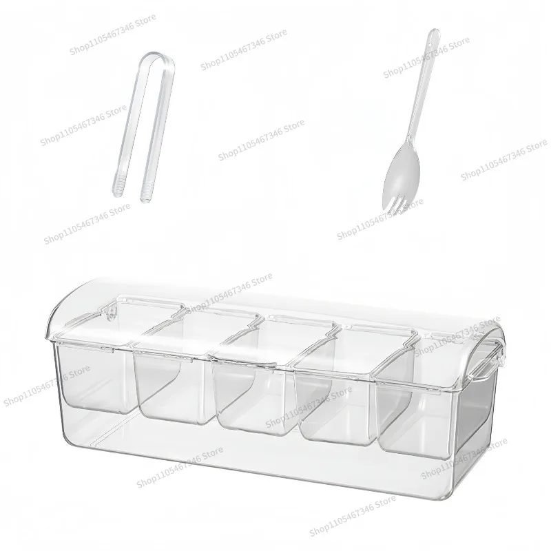 For Refrigerator Salad Box Grade Outdoor Party Picnic Grid Chilled Box Household Plastic Refrigerator Fresh Box