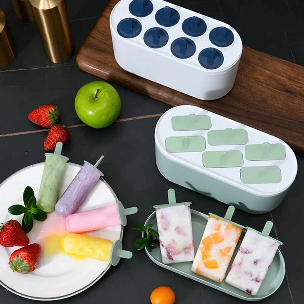 6 Grid Ice Cream Mold PP Material DIY Ice Pop Maker for Yogurt Ice Lolly Healthy Summer Treats Reusable Easy Clean Light