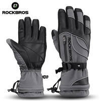 ROCKBROS -40 Degree Winter Cycling Gloves Thermal Waterproof Windproof Mtb Bike Gloves For Motorcycle Skiing Hiking Snowmobile