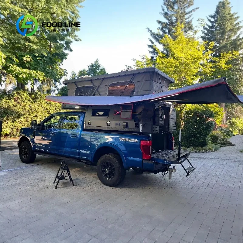 Customized Overland Camper Shell For Pickup With Expandable Tent And Tailgate Extension For Outdoor Travel Bulk Order Best Price